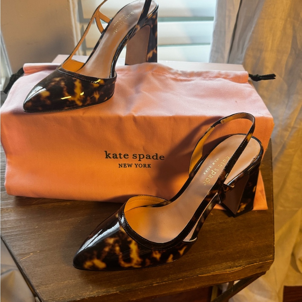 Kate Spade Brown Tortoise Heels